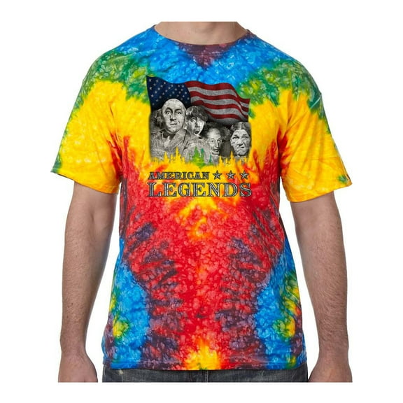 Three Stooges Rush Morons Tie Dye Tee Shirt - Woodstock, Medium