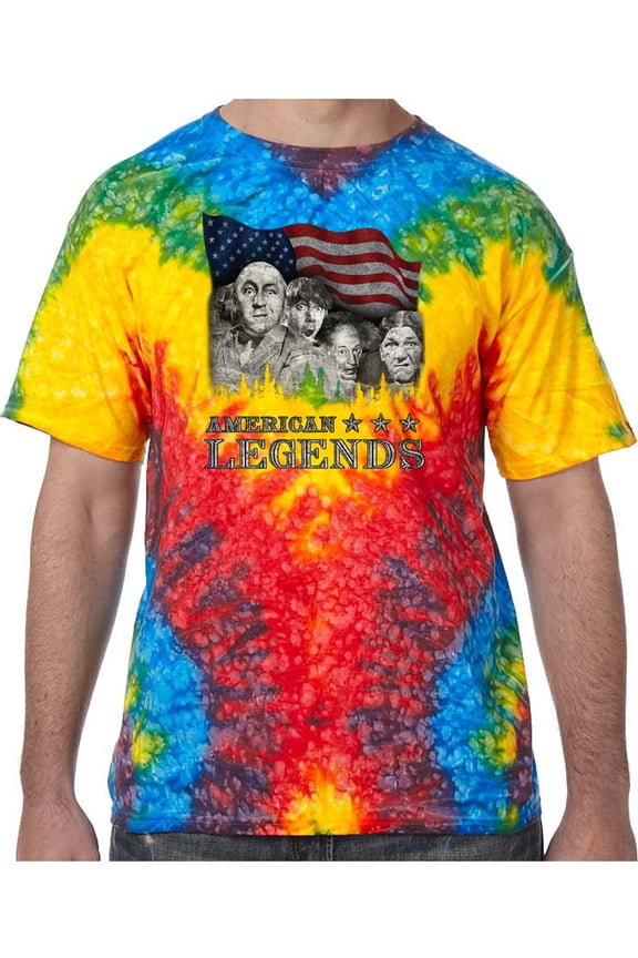 Three Stooges Rush Morons Tie Dye Tee Shirt - Woodstock, Medium