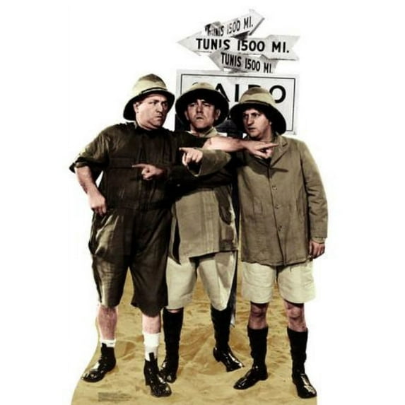 Three Stooges Safari Poster Art Poster 24x36 Unframed, Age: Adults, Rectangle Poster Time