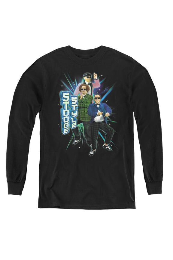 Three Stooges - Stooge Style - Youth Long Sleeve Shirt - Large