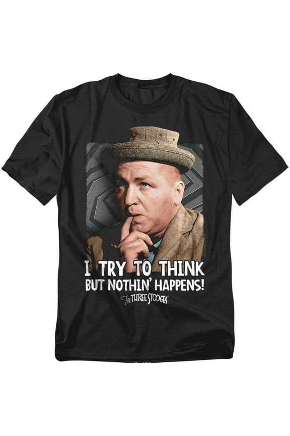 Three Stooges T-Shirt Try To Think Unisex Graphic Tee For Men & Women