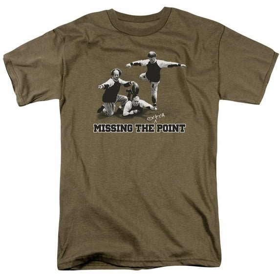 Three Stooges The Point S/S Adult 18/1 T-Shirt Safari Green