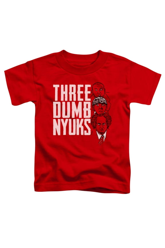 Three Stooges Three Dumb Nyuks S/S Toddler T-Shirt Red