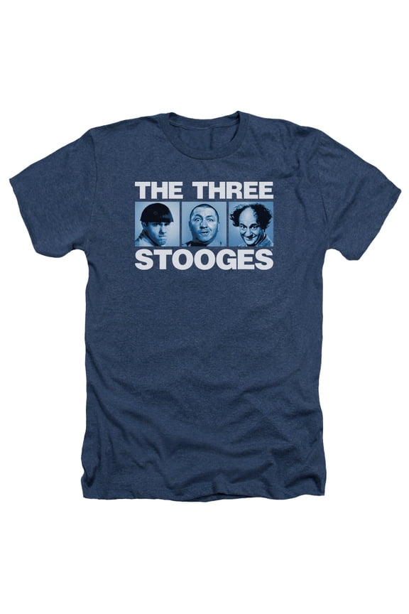 Three Stooges - Three Squares - Heather Short Sleeve Shirt - XX-Large