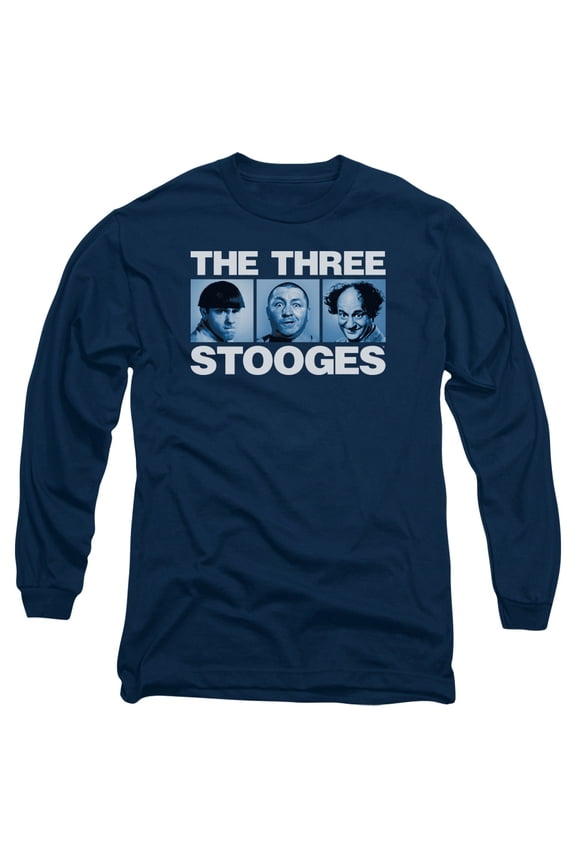 Three Stooges - Three Squares - Long Sleeve Shirt - Small