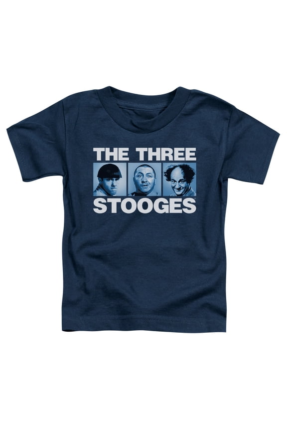 Three Stooges Three Squares S/S Toddler T-Shirt Navy