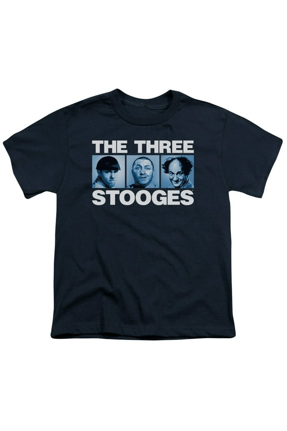 Three Stooges - Three Squares - Youth Short Sleeve Shirt - Small