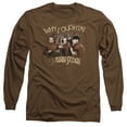 thumbnail image 1 of Three Stooges Why I Oughta Long Sleeve Adult 18/1 T-Shirt Coffee, 1 of 1