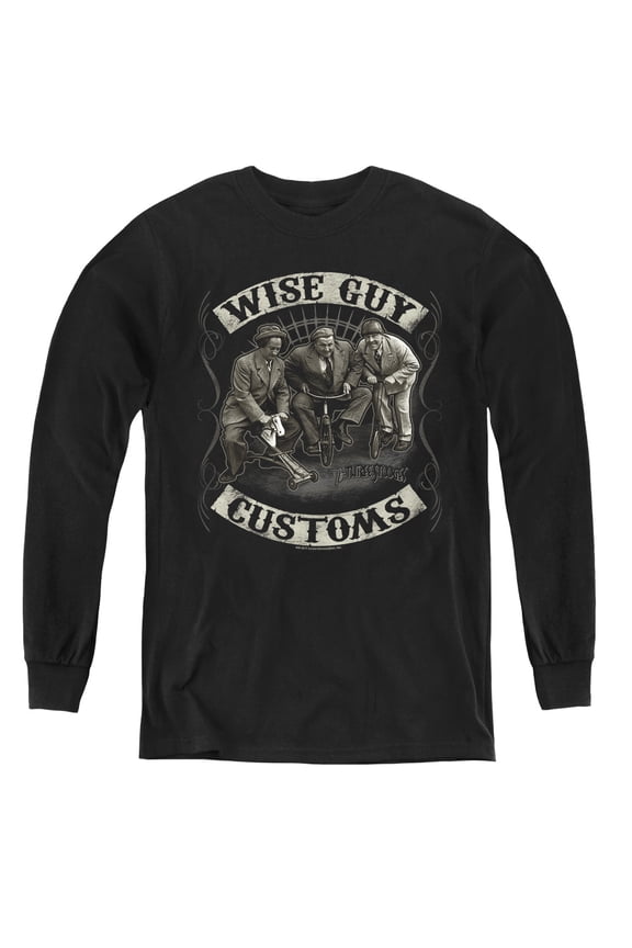 Three Stooges - Wise Guy Customs - Youth Long Sleeve Shirt - Small