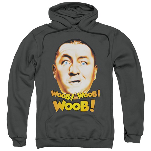 Three Stooges Woob Woob Woob Adult Pullover Hoodie Sweatshirt Charcoal
