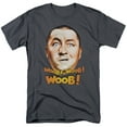 thumbnail image 1 of Three Stooges Woob Woob Woob S/S Adult 18/1 T-Shirt Charcoal, 1 of 1