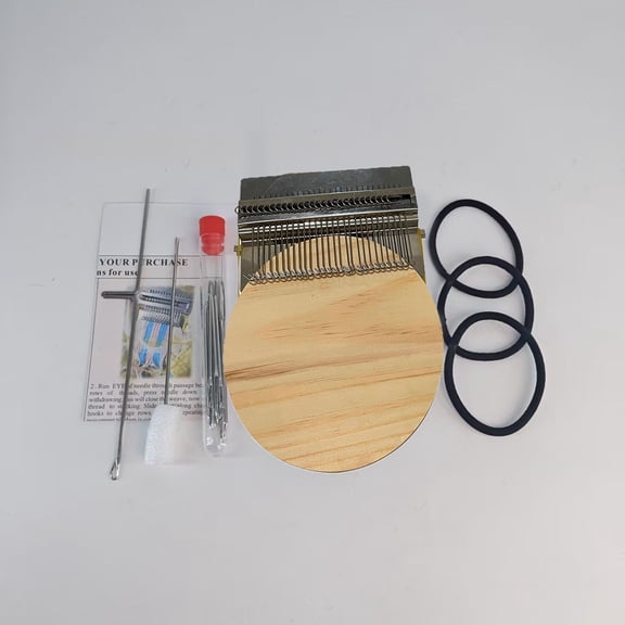 Three-Style Antique Weaving Small Hand Weaving Tool, Mini Handheld Weaving Loom for DIY Craft Projects, Perfect for Creating Small Textiles & Home Decor Accessories, C, 1pc