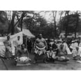 thumbnail image 1 of Three Sumo Wrestlers Posed Outdoors With Spectators In Background History (36 x 24), 1 of 2