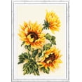 thumbnail image 1 of Wizardi Counted Cross-Stitch Kit Three Sunflowers 40-78 Magic Needle, 1 of 3