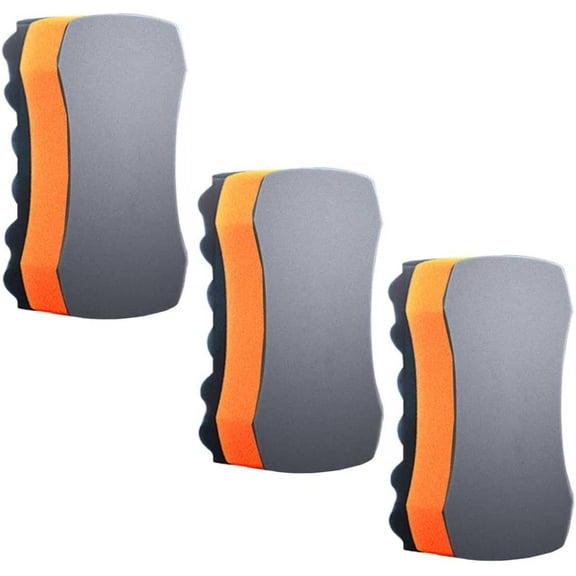 Three Texture Car Wash Sponge - Multi Purpose Bug Remover Scrubbing Side Soft Sea Sponge - Ultra Scrub Car Cleaning Sponges Wash Bucket Accessory - 3Pack