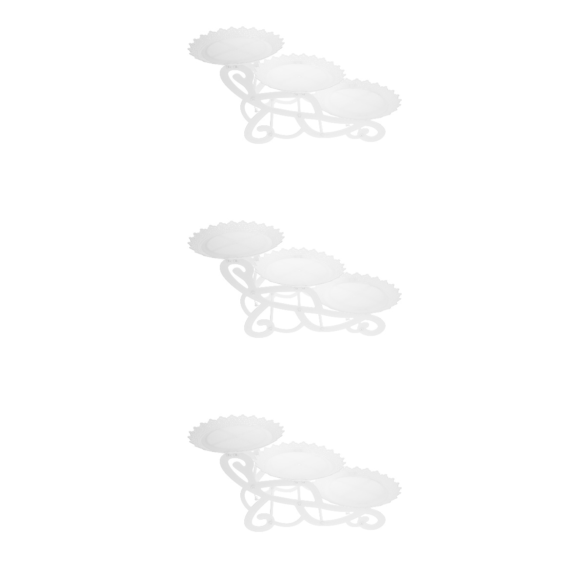 Three Tier Cake Stand Dessert Storage Rack Pp Macaroon Tower Snack Tray