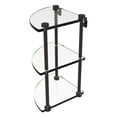 thumbnail image 1 of Three Tier Corner Glass Shelf - Antique Bronze, 1 of 2