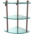 thumbnail image 1 of Three Tier Corner Glass Shelf - Antique Copper, 1 of 2