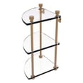thumbnail image 1 of Three Tier Corner Glass Shelf - Brushed Bronze, 1 of 2