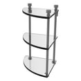 thumbnail image 1 of Three Tier Corner Glass Shelf - Matte Gray, 1 of 1