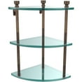 thumbnail image 1 of Three Tier Corner Glass Shelf - Venetian Bronze, 1 of 5