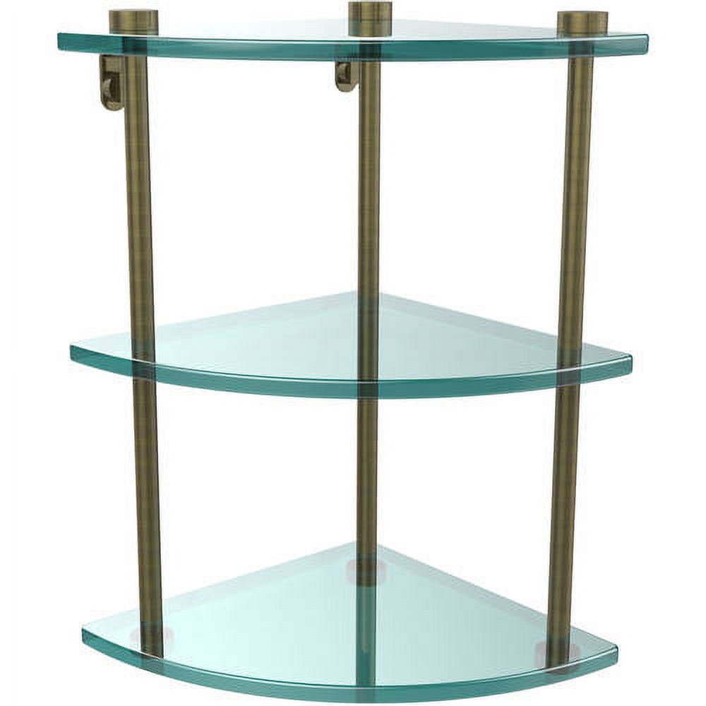 Luxury Bathroom Shelves Brass Shelves for bathroom Tempered Glass