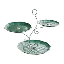 Three Tier Serving Tray Multi Layer Snack Candy Dessert Organizer Plastic Display Stand for Countertop Kitchen Living Room Party Decor Portable Easy Clean Dishwasher Safe