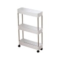 thumbnail image 1 of Three Tier Slim Rolling Storage Cart With Wheels For Bathroom Kitchen Corner Organizer, 1 of 6