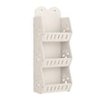 thumbnail image 1 of Three Tier Wall Mounted Storage Rack For Bathrooms And Laundry Rooms With Hanging Rings And Adhesive Hooks, Ventilated Space Saving Organizer For Shampoos Towels And Toiletries, 1 of 6