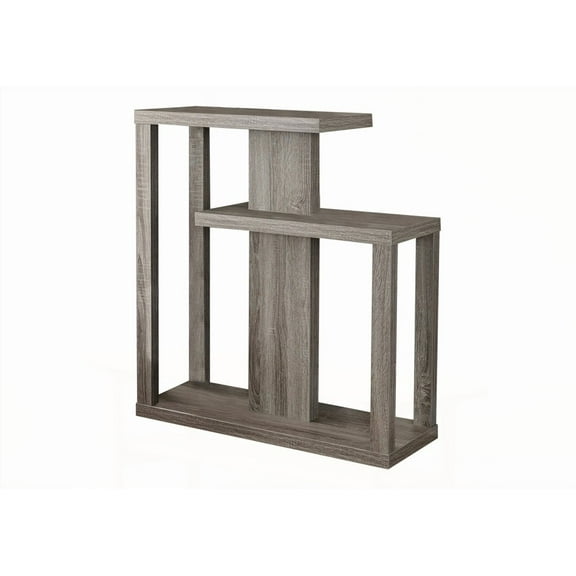 Three Tiered Accent Table for Living Room & Bedroom | Brown Laminate