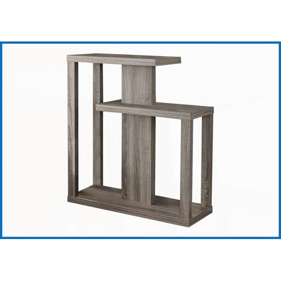 Three Tiered Contemporary Brown Laminate Coffee Table for Living Room & Entryway, Ample Display Space