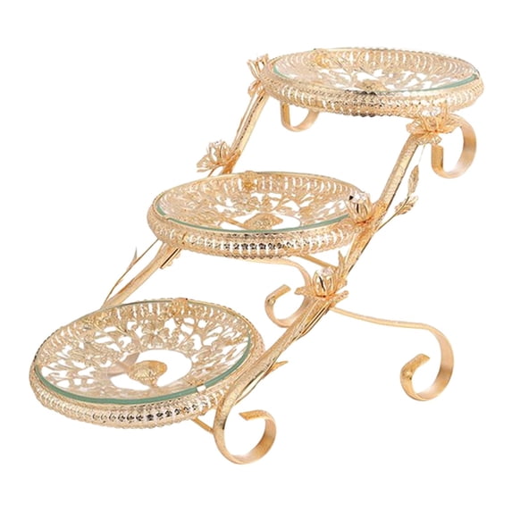 Three-Tiered Snack Tray Candy Serving Buffet Appetizers Vanity Trays