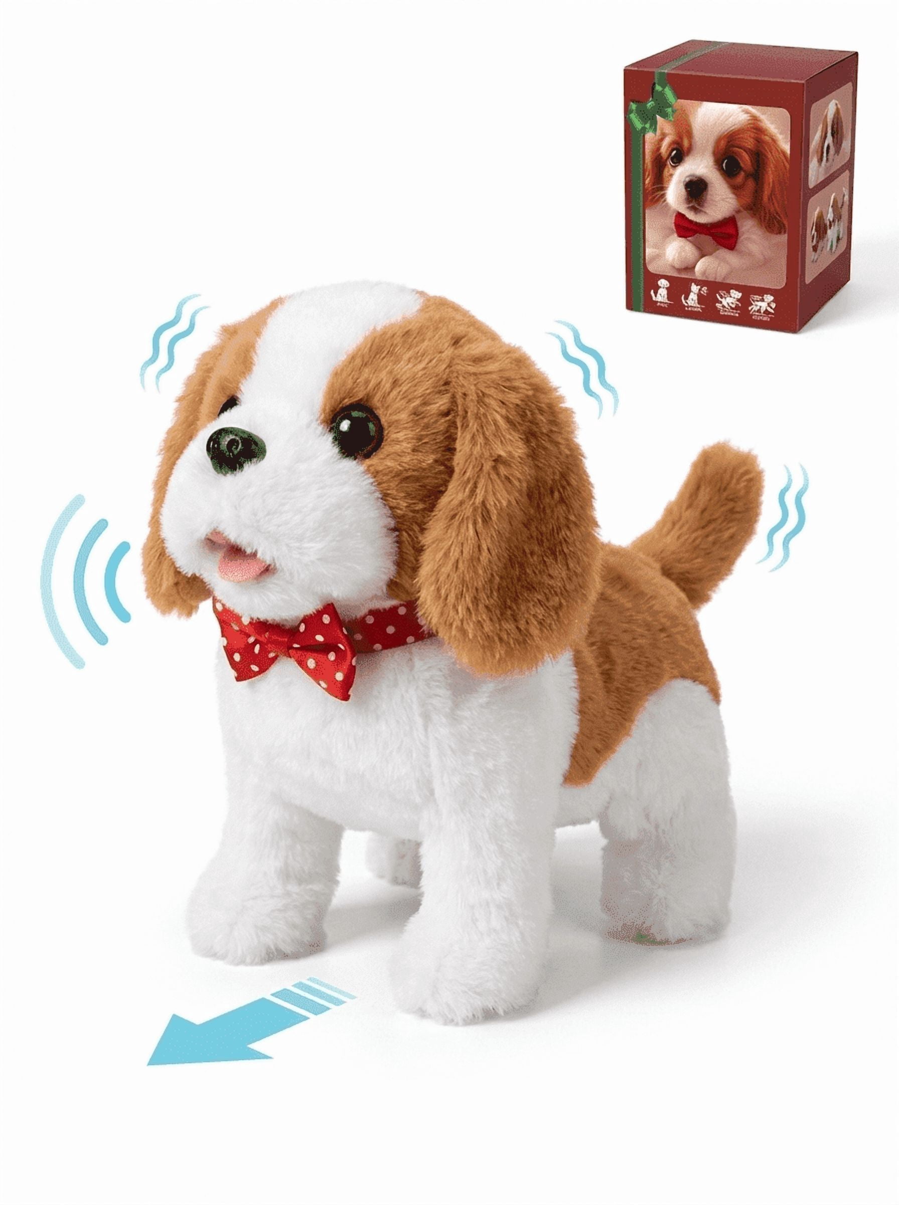 Three Tigers  Brand 2026 New Robot Dog - Realistic Interactive Puppy Toy that Acts Like a Real Dog, Walks, Barks & Wags Tail, Electronic Plush Pet for Kids & Toddlers Gift