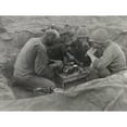 thumbnail image 1 of Three U.S. Army Soldiers Eat Rations In A Foxhole During The Battle Of Saipan. Ca. June 15-July 9 History, 1 of 1