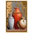 thumbnail image 1 of Three Vases Modern Canvas Classic Vintage Wall Art by Art Remedy, Gold Frame, 10" x 15", 1 of 7