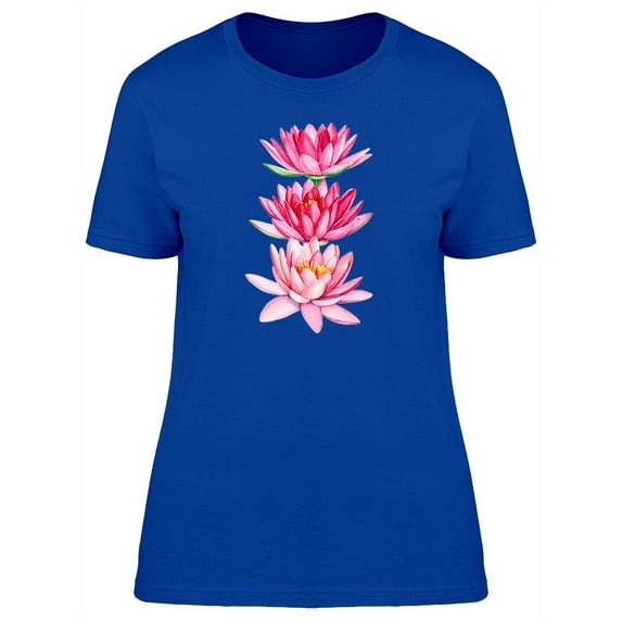 Three Vertical Lotus T-Shirt Women -Image by Shutterstock, Female Large