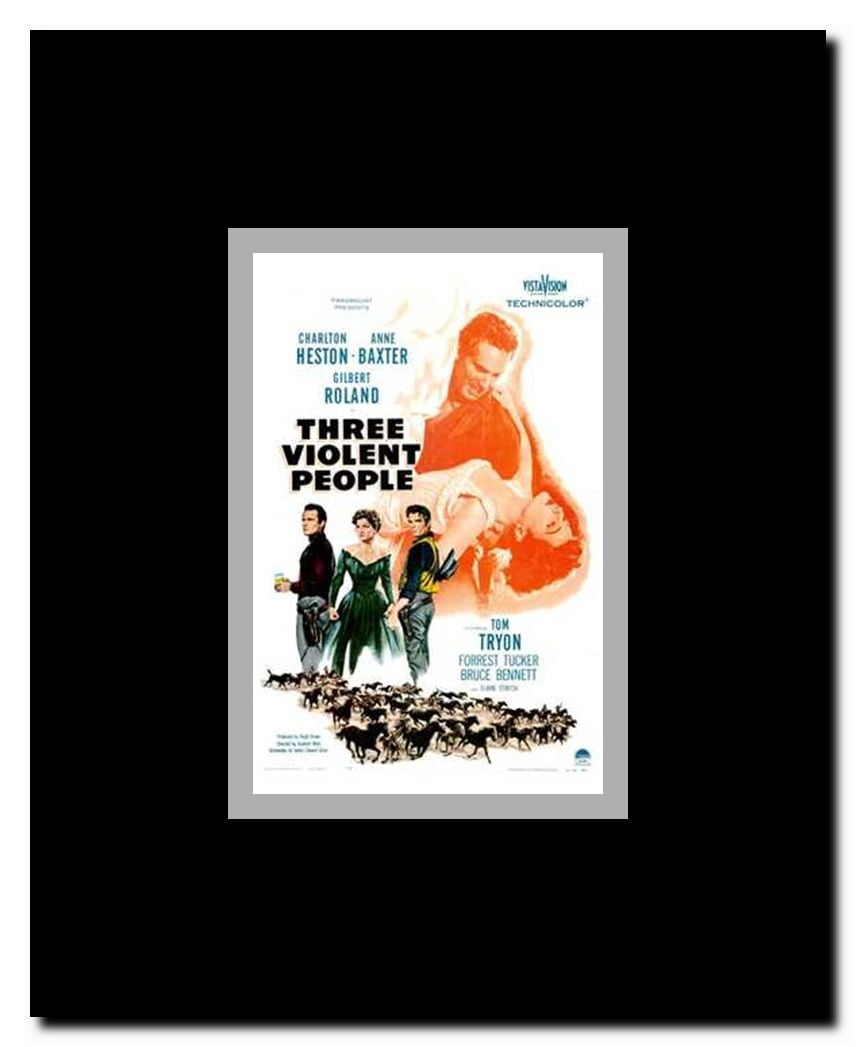 Three Violent People Framed Movie Poster