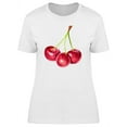 thumbnail image 1 of Three Watercolor Cherries T-Shirt Women -Image by Shutterstock, Female Medium, 1 of 2