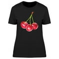 thumbnail image 1 of Three Watercolor Cherries T-Shirt Women -Image by Shutterstock, Female Medium, 1 of 2