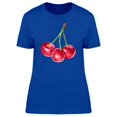 thumbnail image 1 of Three Watercolor Cherries Tee Women's - Women T-Shirt, 2XL, 1 of 1