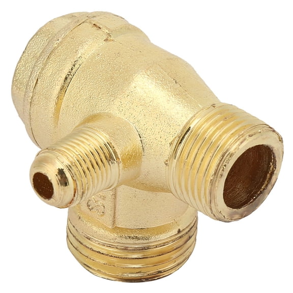 Three Way Air Compressor Check Valve Zinc Alloy Male Threaded Connect Pipe Fittings 20x16x10mm