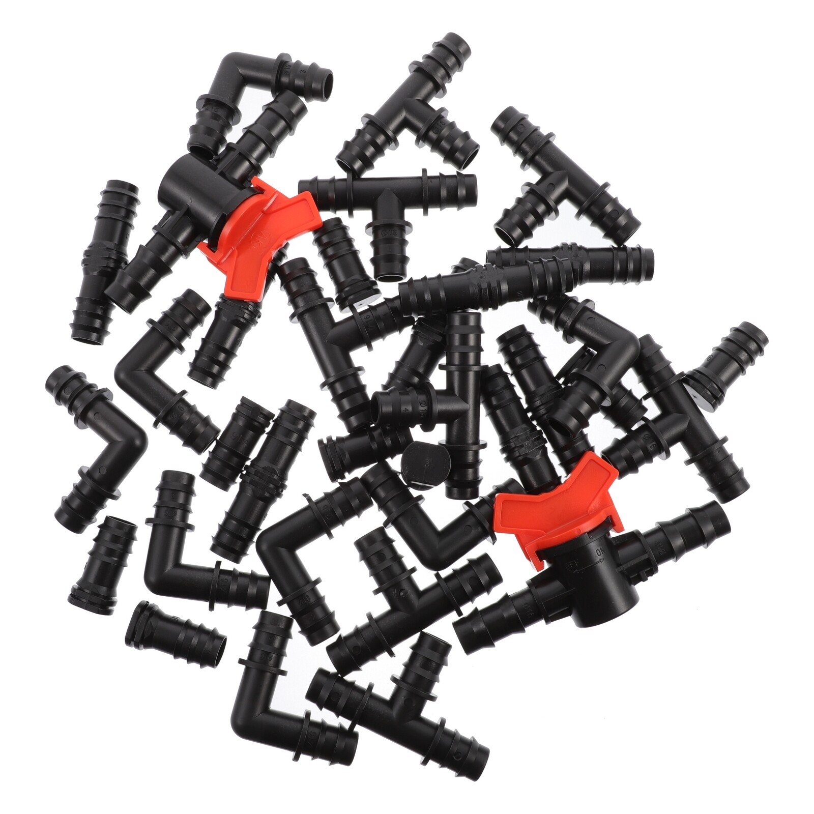 Three Way Bend Through Straight Garden Hoses Barbed Connectors Plastic