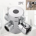 thumbnail image 1 of Three-Way T-Type Adapter Socket 2Pc,2 × Three-Way T-Type Adapter Socket,Shower Way Bidet T-Adapter Three Inch Diverter 1/2 for Toilet Head Bathroom Products, 1 of 7