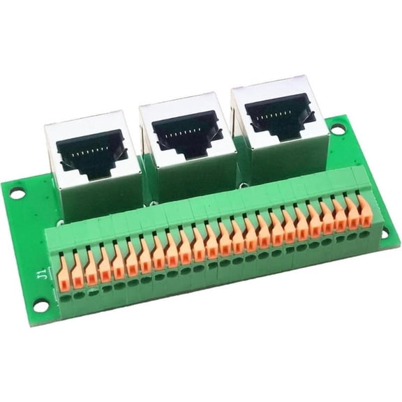 Three Ways RJ45 Female Interfaces Adapter for Temporary Networking Solution