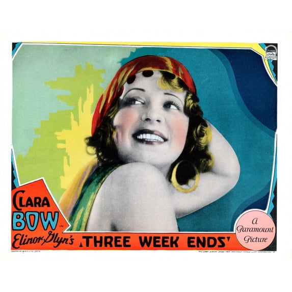 Three Weekends Lobbycard Clara Bow 1928. Movie Poster Masterprint (28 x 22)