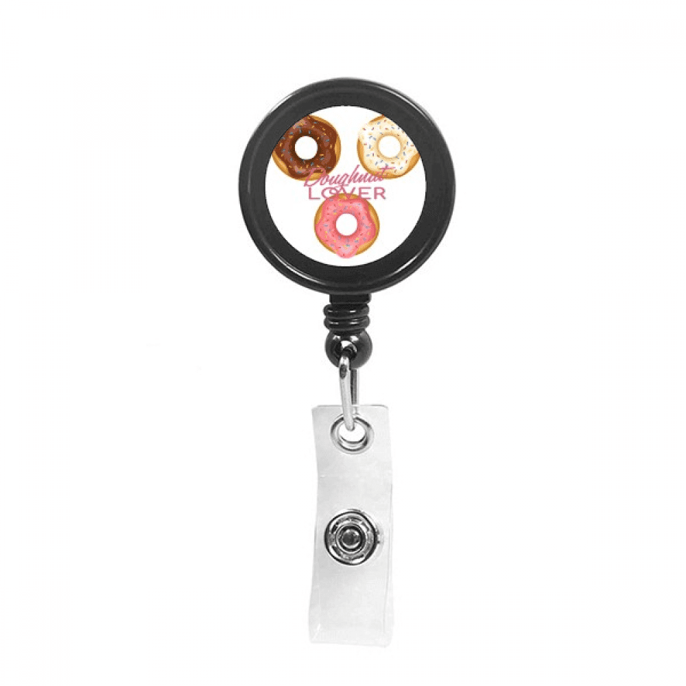 Three Western Dessert Food Retractable Keychain Badge Holder ID Badge