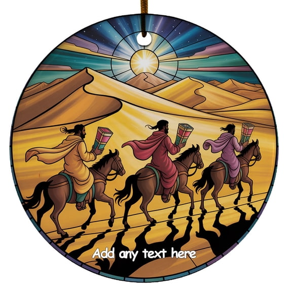 Three Wise Men Ceramic Ornament Custom Text Ornament to Hang on Christmas Tree, Gift for Family, Friends, Boy & Girl, Christmas 2025