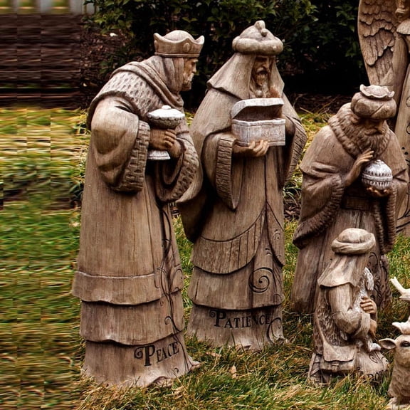 Three Wise Men, Large, Statuary, Resin, 13.39 x 18.3 x 35.4 Inches