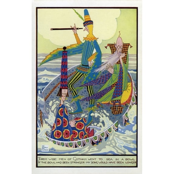 Three Wise Men Of Gotham Poster Print By Mary Evans Picture Librarypeter & Dawn Cope Collection