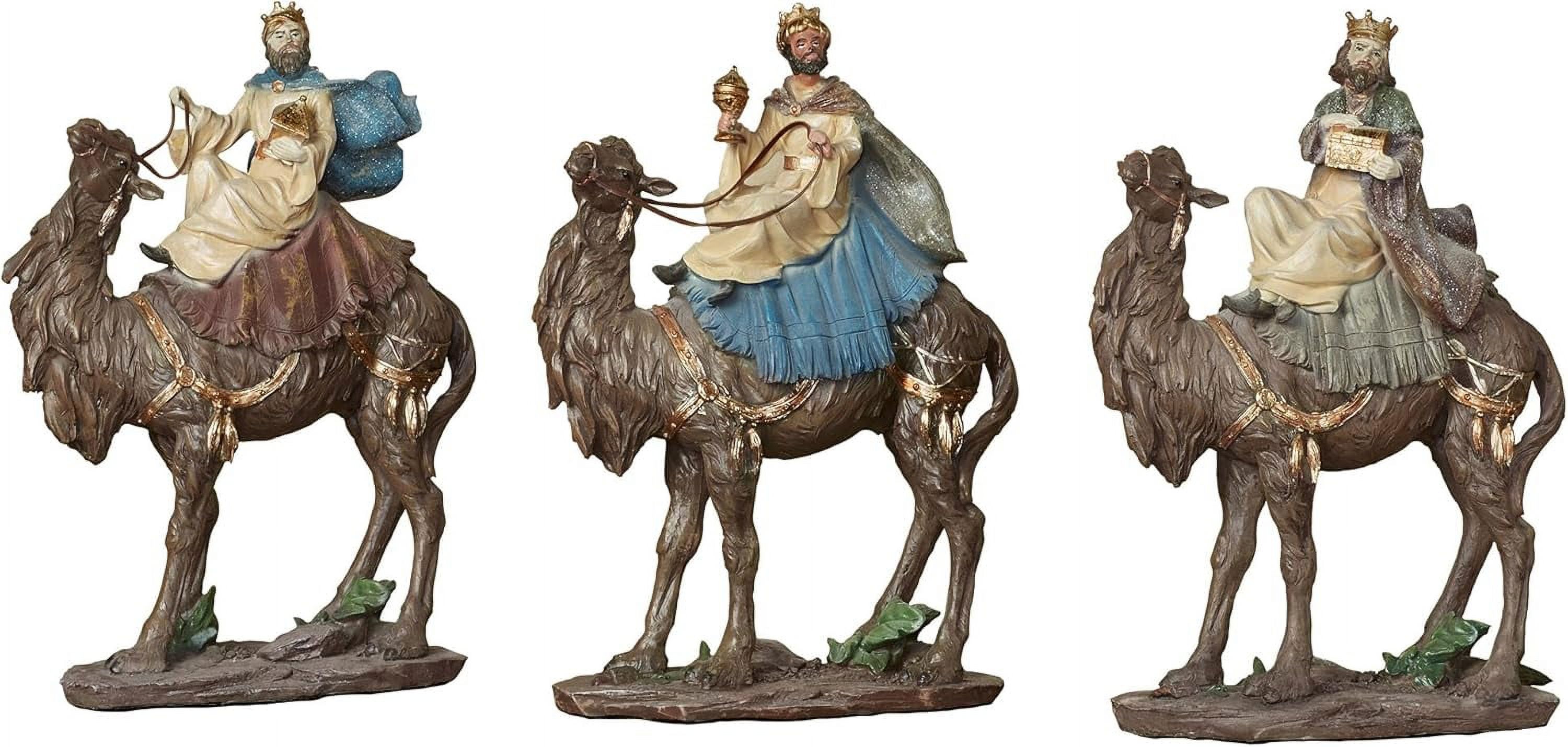 Three Wise Men Table Sculptures Multi Jewel Set of Three
